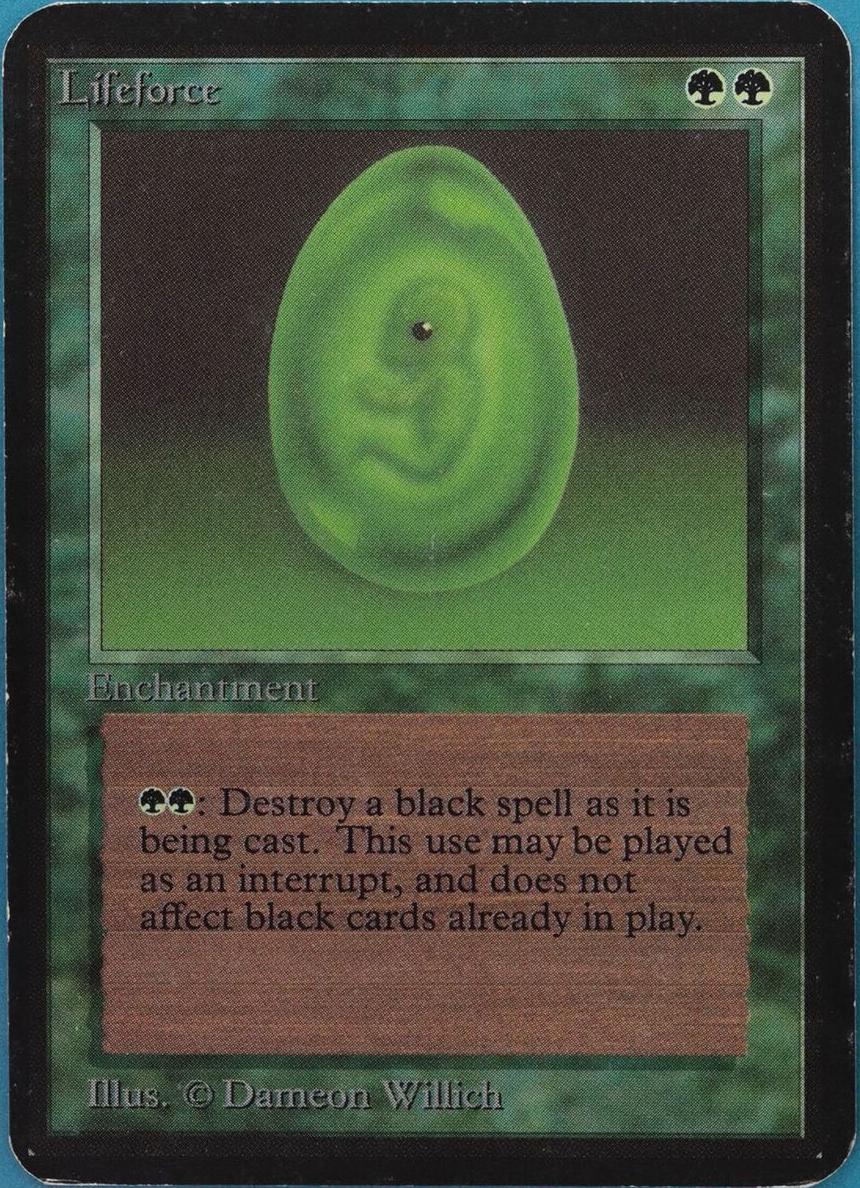 1993 Magic The Gathering Alpha Lifeforce #NNO CGC 8