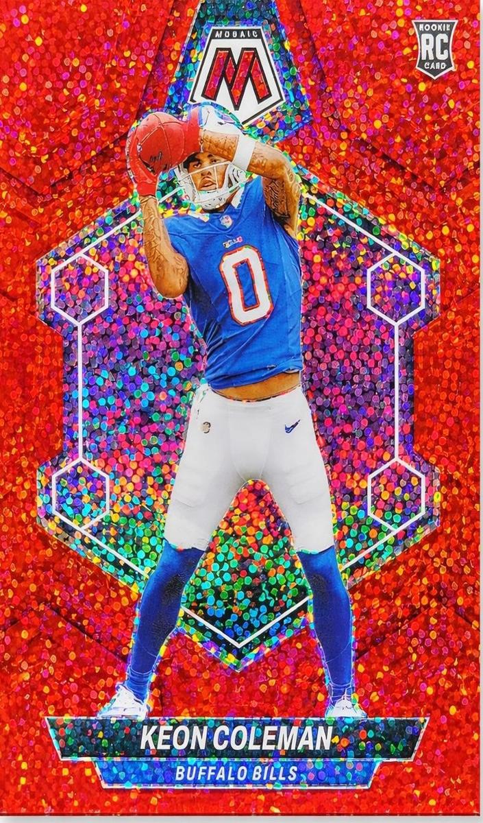 2024 Panini Mosaic Football Red Sparkle Keon Coleman #333