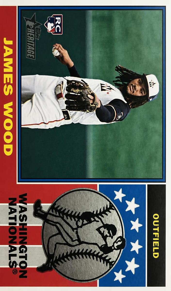 2025 Topps Heritage Baseball James Wood #76PI-16 PSA 10