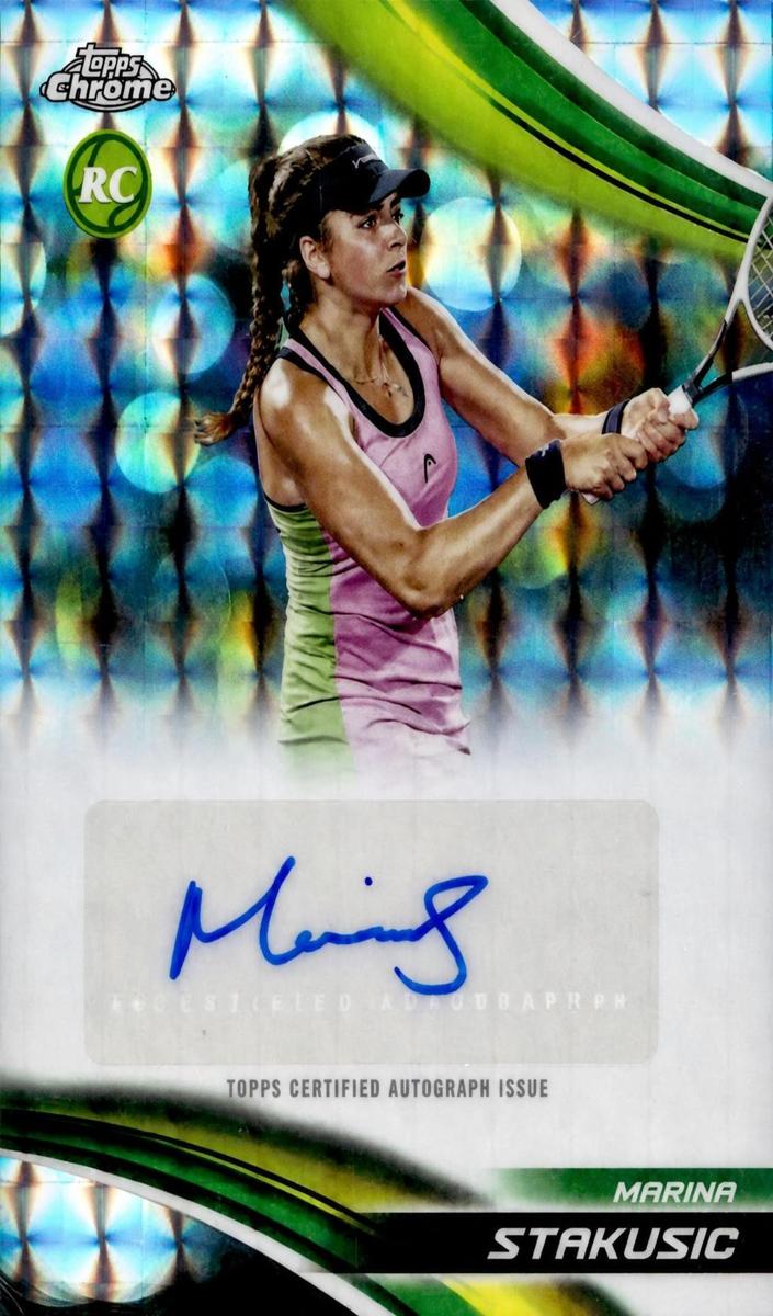 2025 Topps Chrome Tennis Geometric Refractor Marina Stakusic #CA-MSC RAW Ungraded