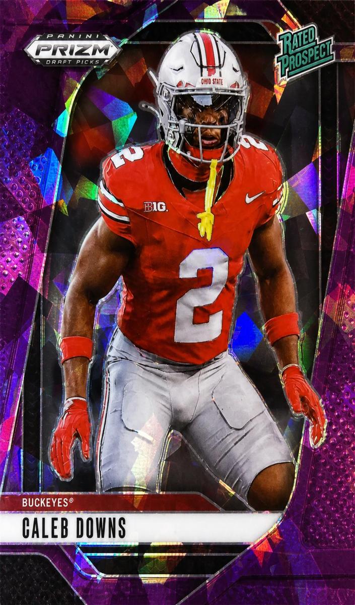 2025 Panini Prizm Draft Picks Football Purple Ice Caleb Downs #159