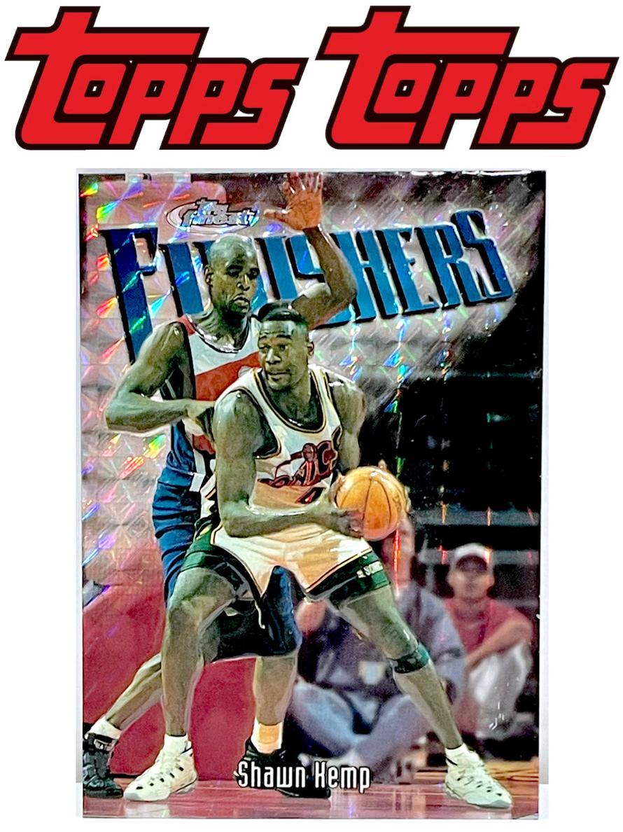 1997 Topps Finest Basketball Refractor Shawn Kemp #130 PSA 7.5