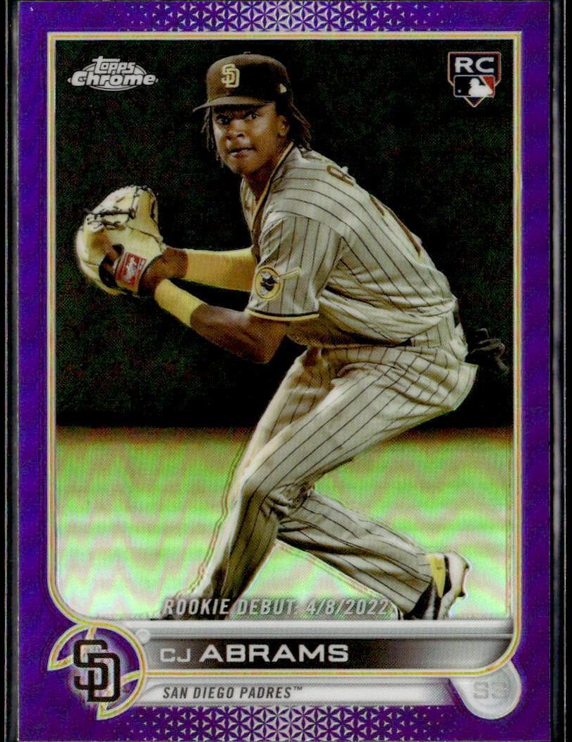 2022 Topps Chrome Update Baseball Purple Refractor CJ Abrams #USC102