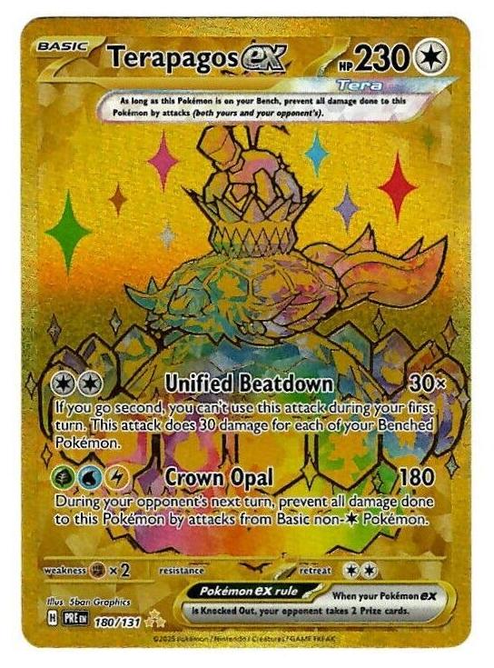 2025 Pokemon Scarlet & Violet Prismatic Evolutions Terapagos EX #180