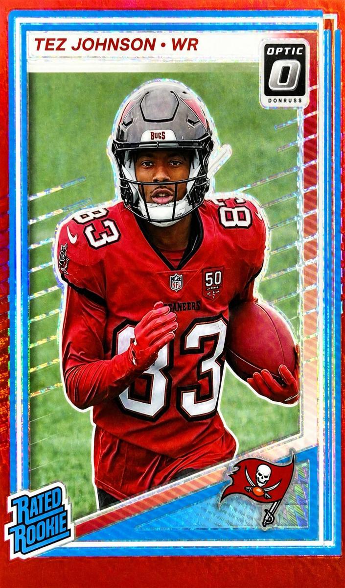 2025 Donruss Optic Football Hyper Red Tez Johnson #231