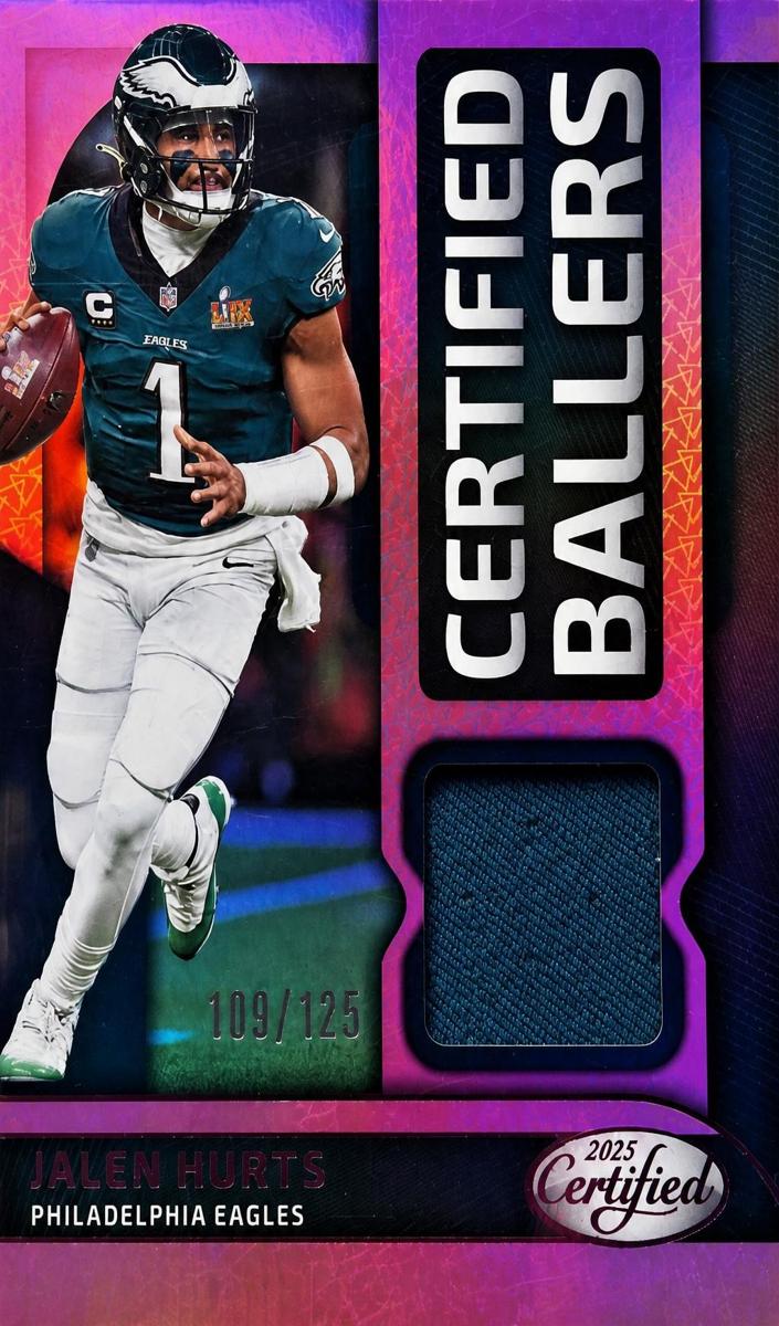 2025 Panini Certified Football Pink Jalen Hurts #CBM-JHS
