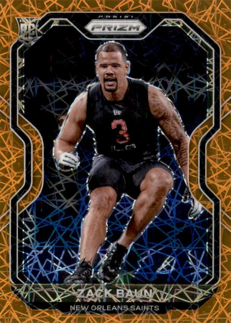 2020 Panini Prizm Football Lazer Zack Baun #387 PSA 10