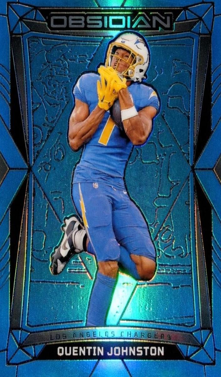 2024 Panini Obsidian Football Blue Quentin Johnston #107