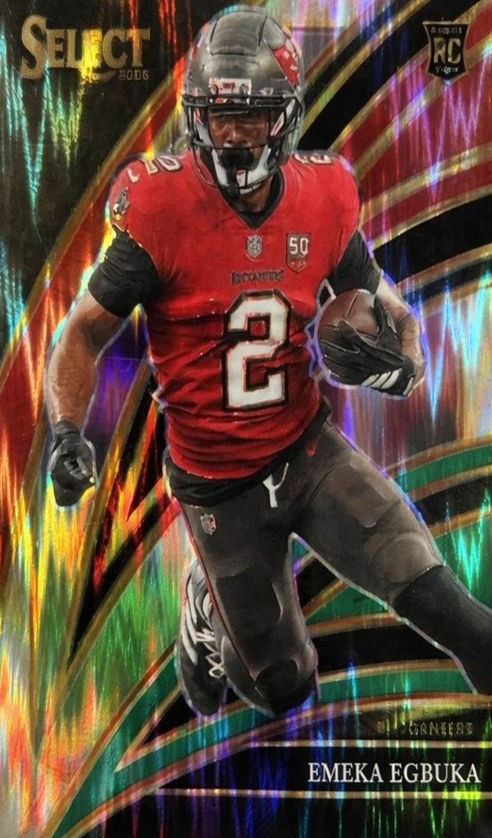 2025 Panini Select Football Black and Green Shock Emeka Egbuka #237