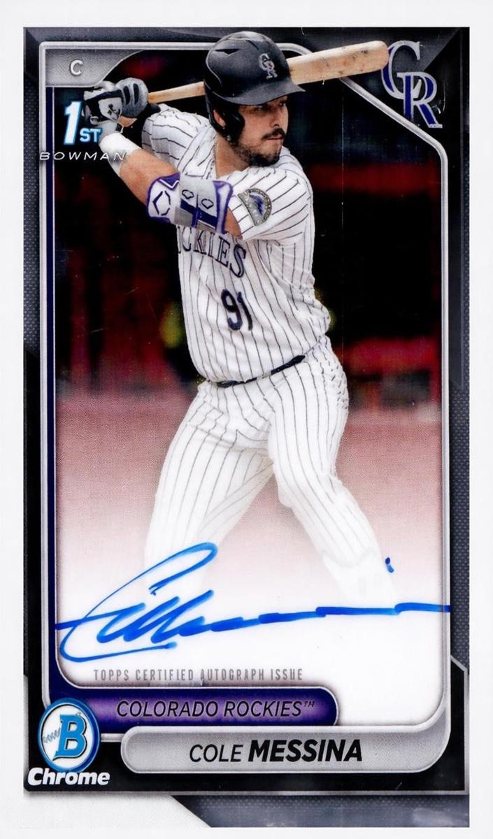 2024 Bowman Draft Chrome Baseball Cole Messina #CPA-CME PSA 9