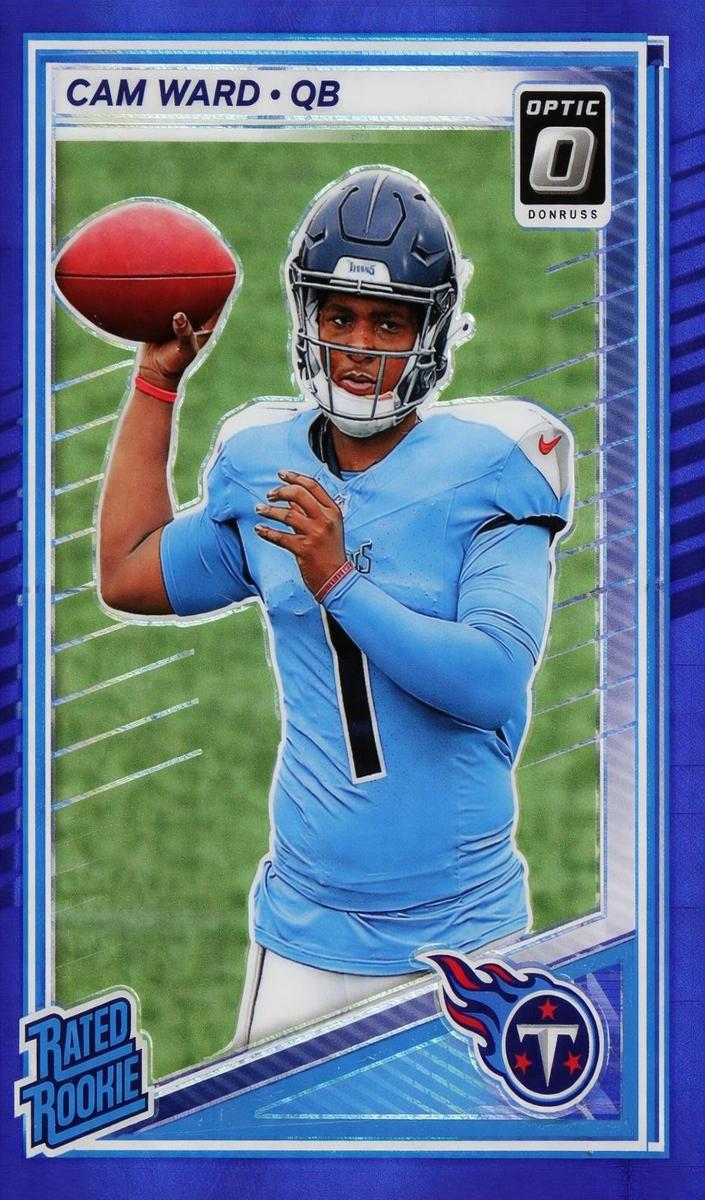2025 Donruss Optic Football Hyper Blue Cam Ward #293
