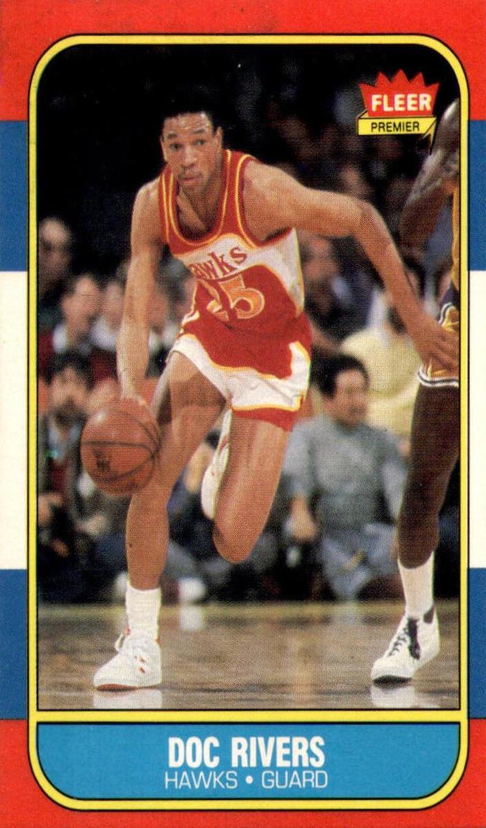 1986 Fleer Basketball Doc Rivers #91 PSA 9