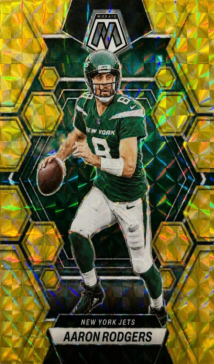 2023 Panini Mosaic Football Reactive Yellow Aaron Rodgers #82