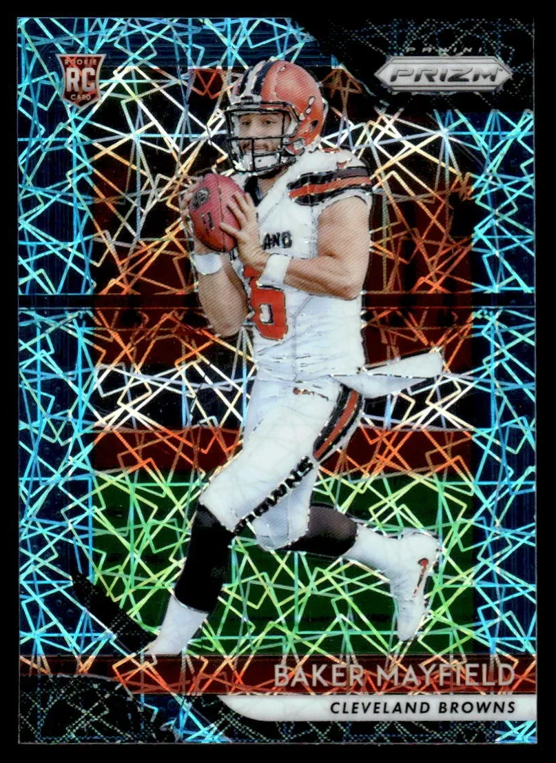 2018 Panini Prizm Football Lazer Baker Mayfield #201 PSA 9