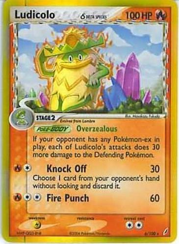 2006 Pokemon EX Crystal Guardians Ludicolo #6 PSA 9