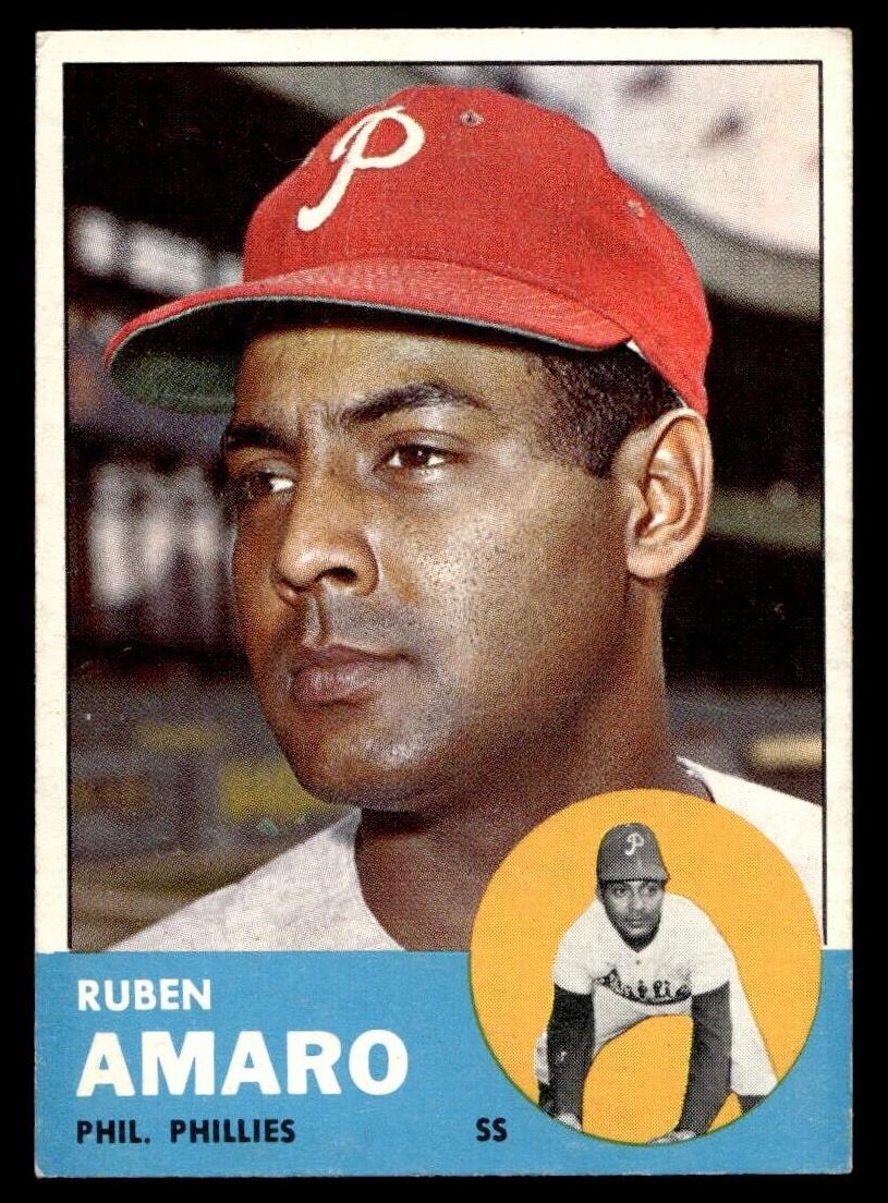 1963 Topps Baseball Ruben Amaro #455 PSA 7