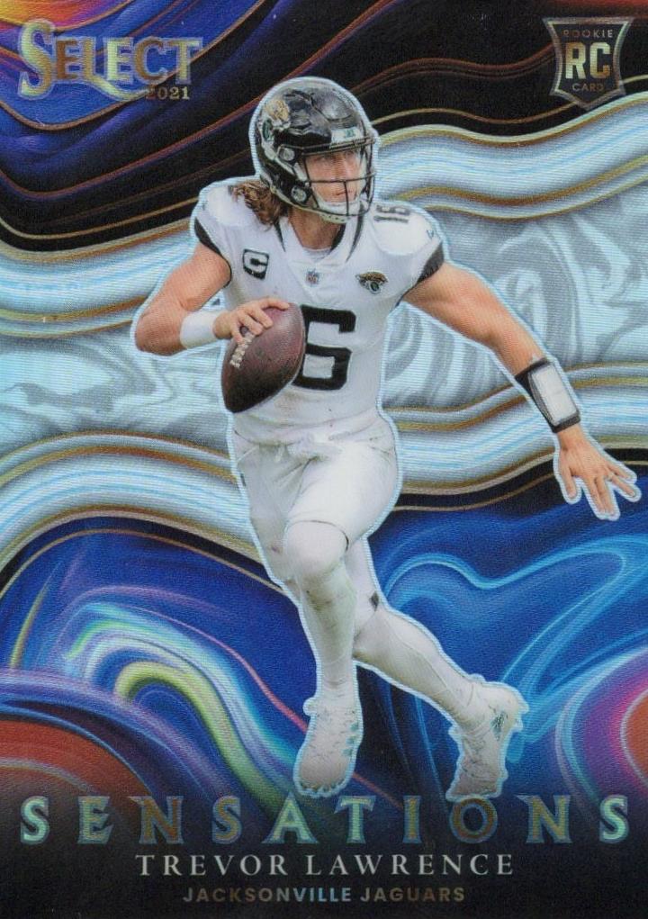 2021 Panini Select Football Silver Prizm Trevor Lawrence #SEN-24 SGC 10