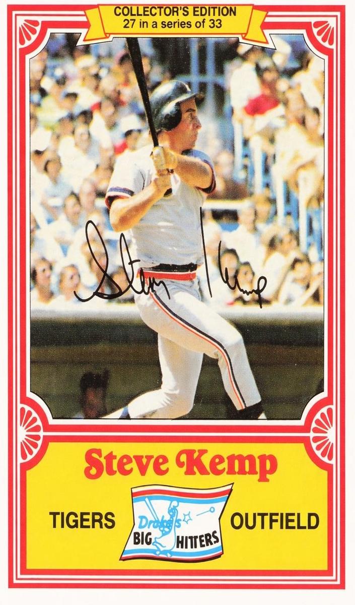 1981 Topps Drake's Baseball Steve Kemp #27 PSA 9