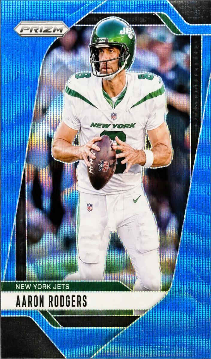 2024 Panini Prizm Football Blue Wave Aaron Rodgers #222
