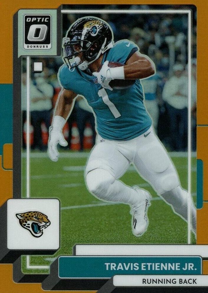 2022 Donruss Optic Football Orange Travis Etienne Jr. #90