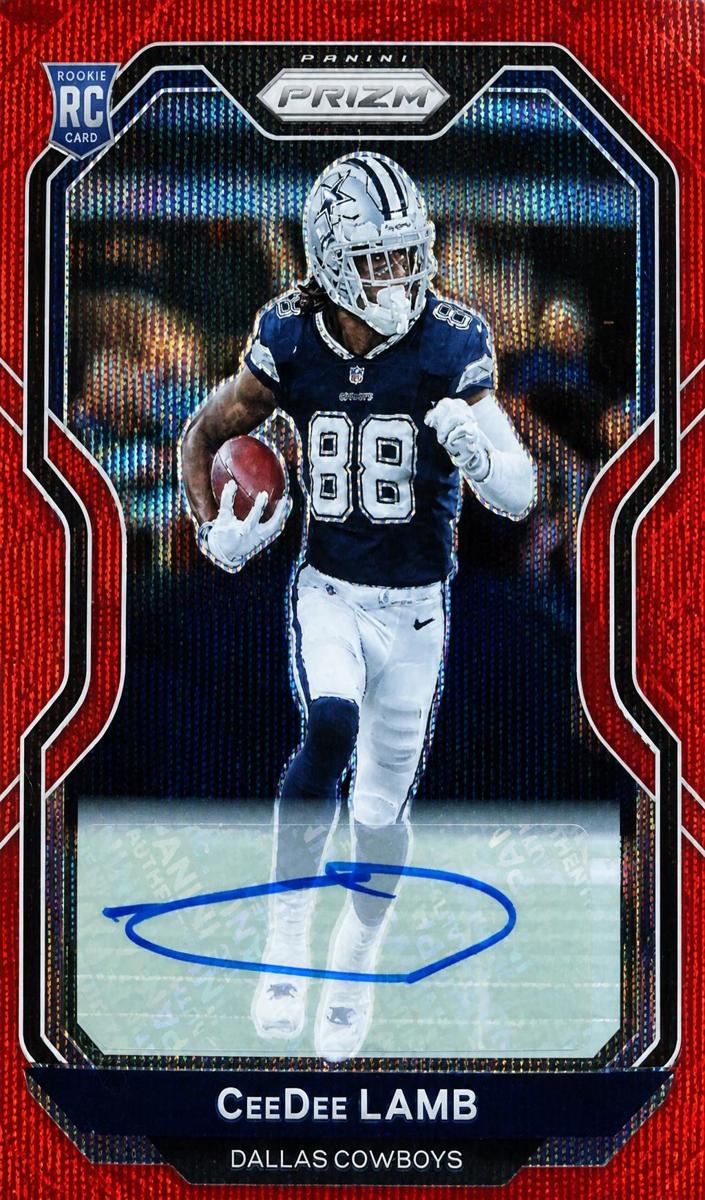 2020 Panini Prizm Football Red Wave CeeDee Lamb #334