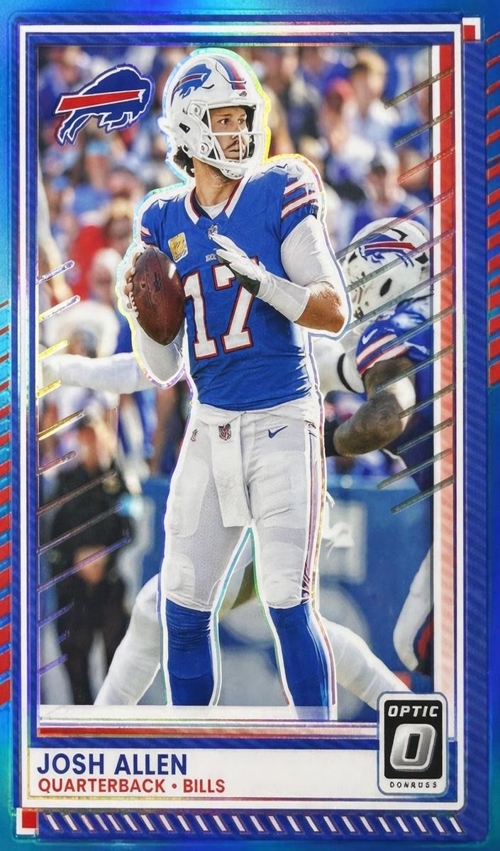 2025 Donruss Optic Football Neon Blue Josh Allen #70