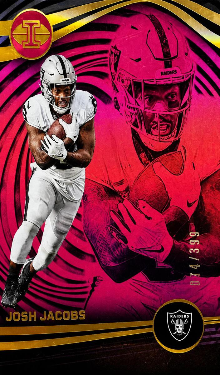 2023 Panini Illusions Football Trophy Collection Pink Josh Jacobs #58