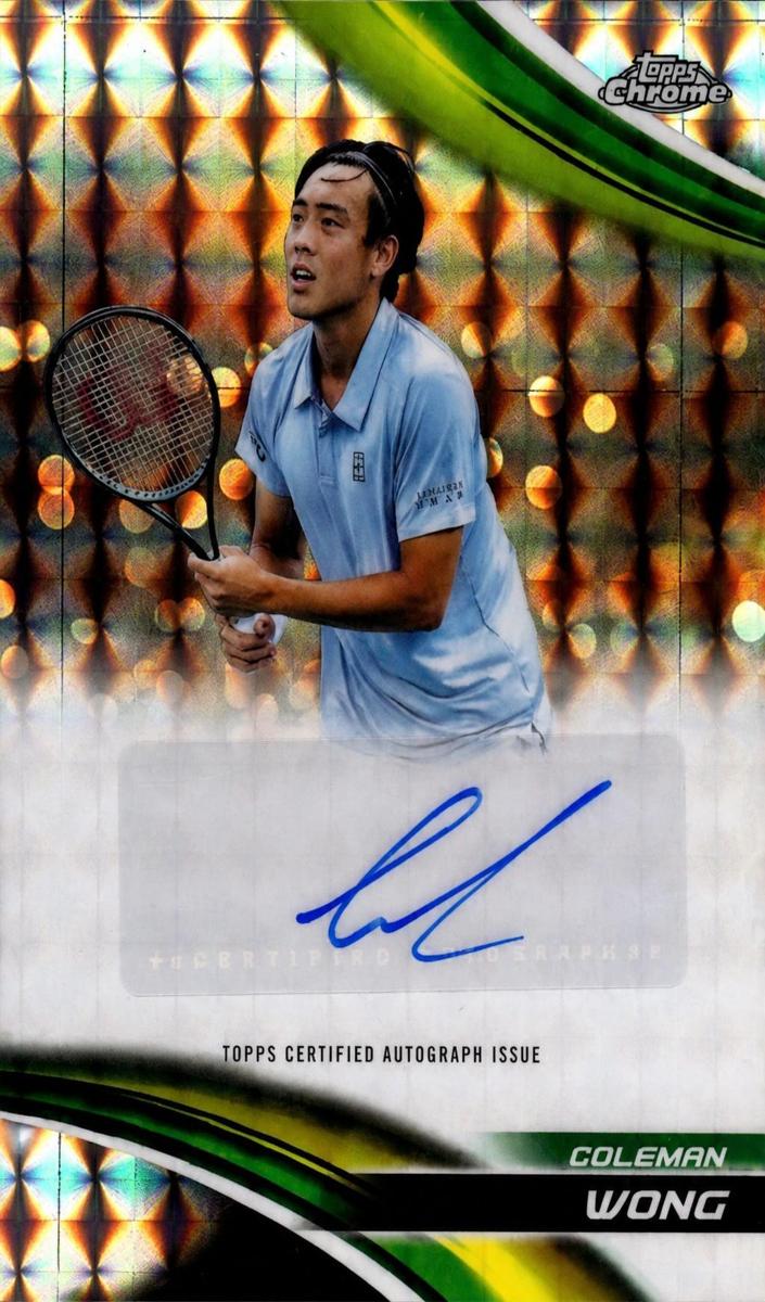 2025 Topps Chrome Tennis Geometric Refractor Coleman Wong #CA-CWG