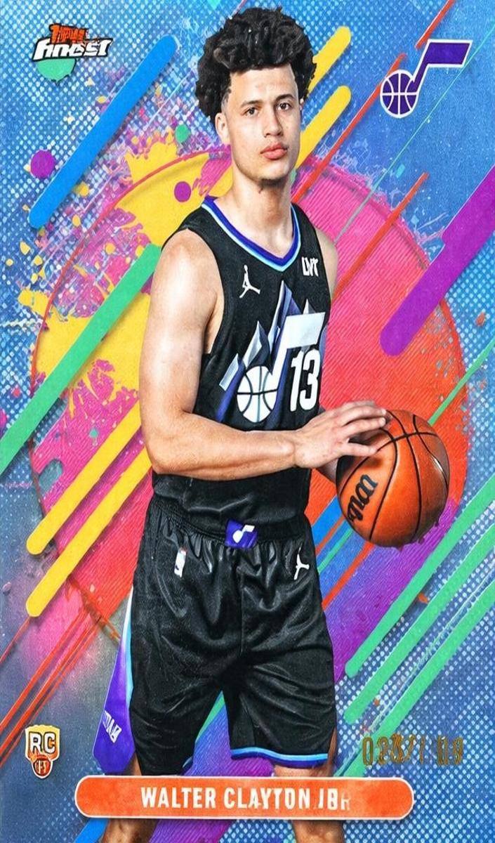 2025 Topps Finest Basketball Sky Blue Refractor Walter Clayton Jr. #218
