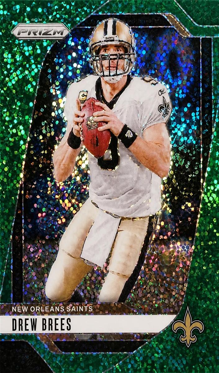 2024 Panini Prizm Football Green Sparkle Drew Brees #209