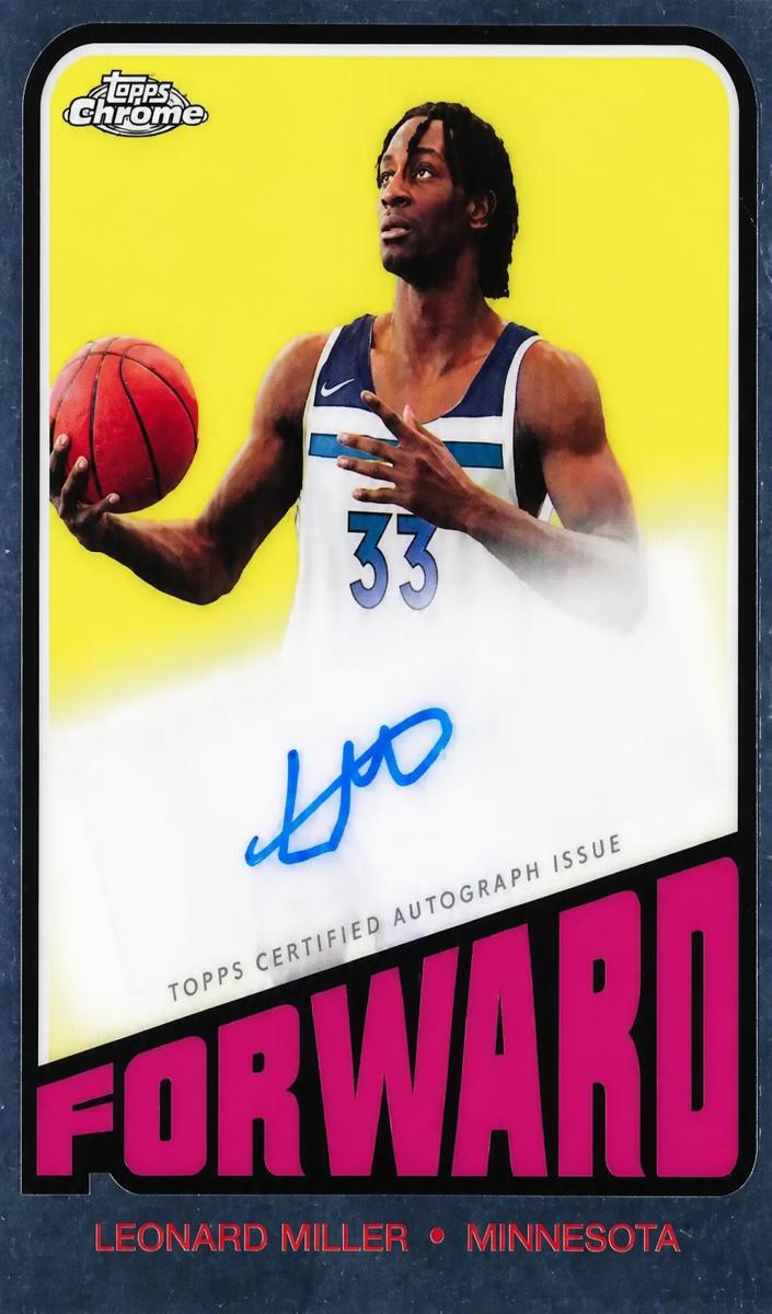 2023 Topps Chrome Basketball Leonard Miller #TA-LM PSA 9