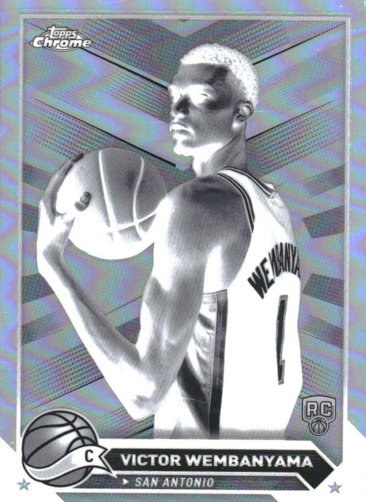 2023 Topps Chrome Basketball Negative Refractor Victor Wembanyama #1