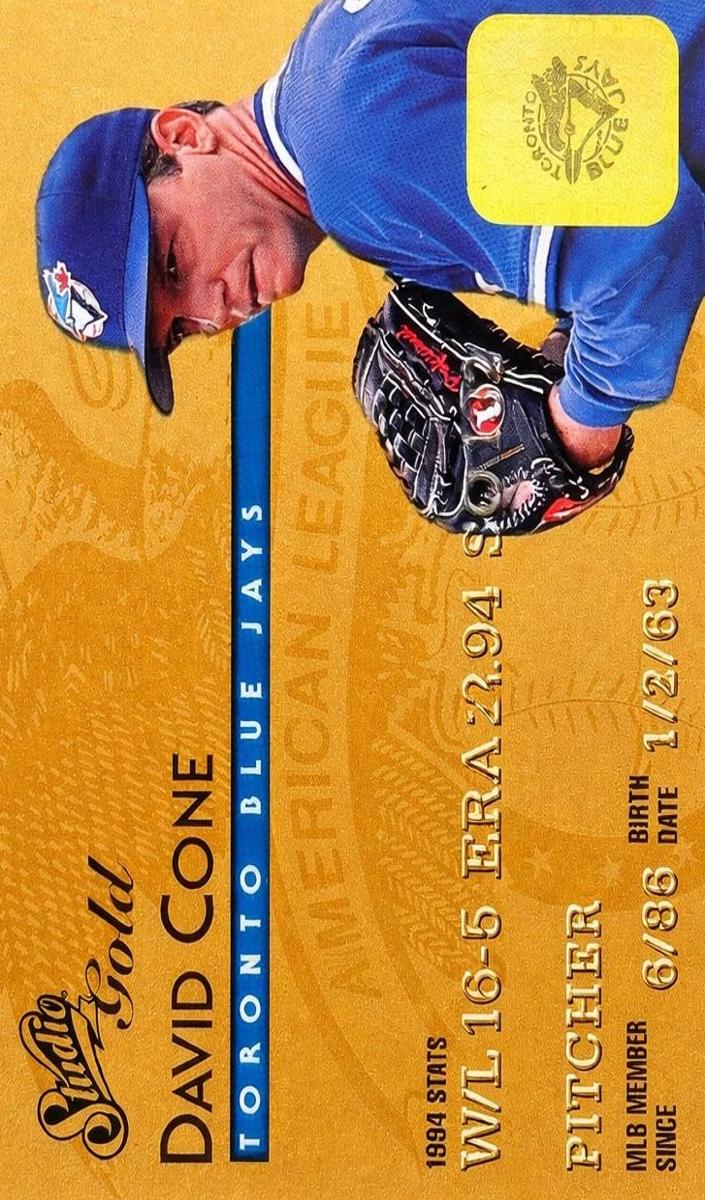 1995 Studio Baseball Gold David Cone #33