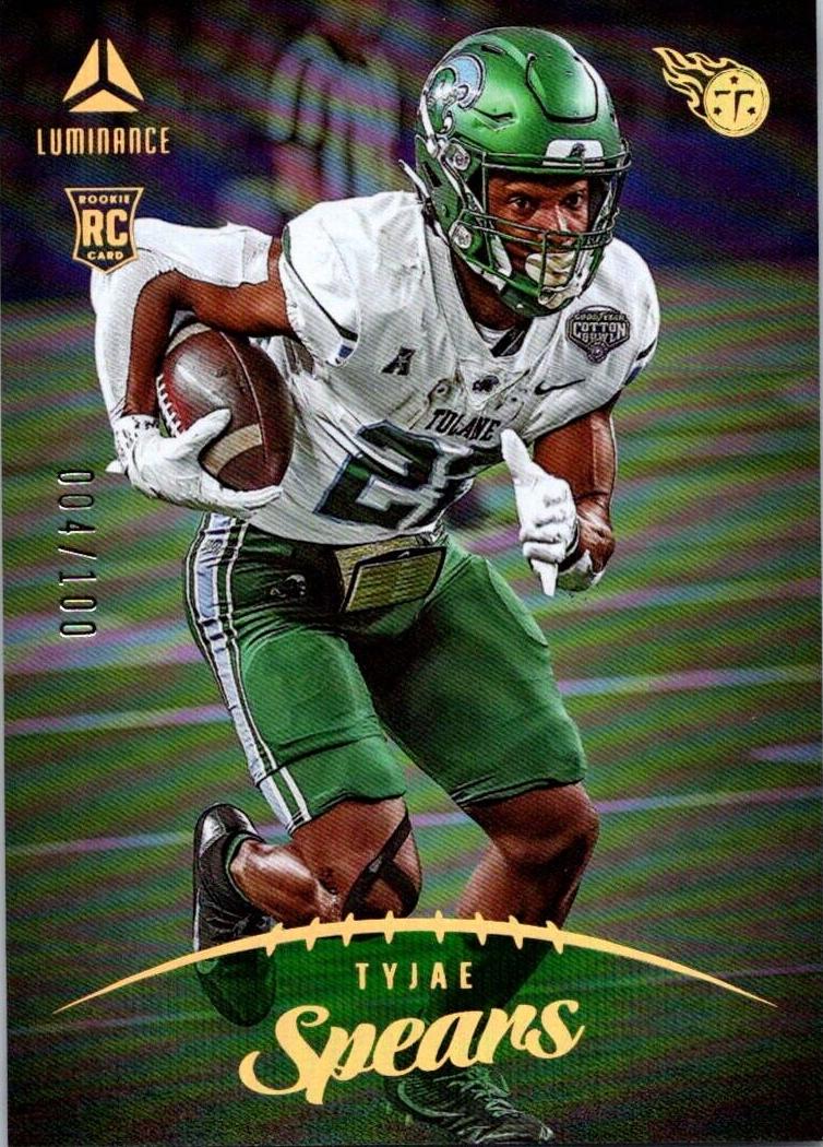 2023 Panini Luminance Football Green Tyjae Spears #122 PSA 10
