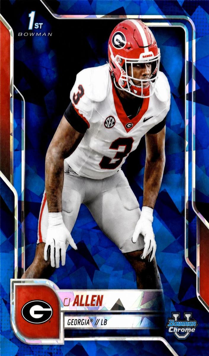 2025 Bowman Chrome University Sapphire Football CJ Allen #140