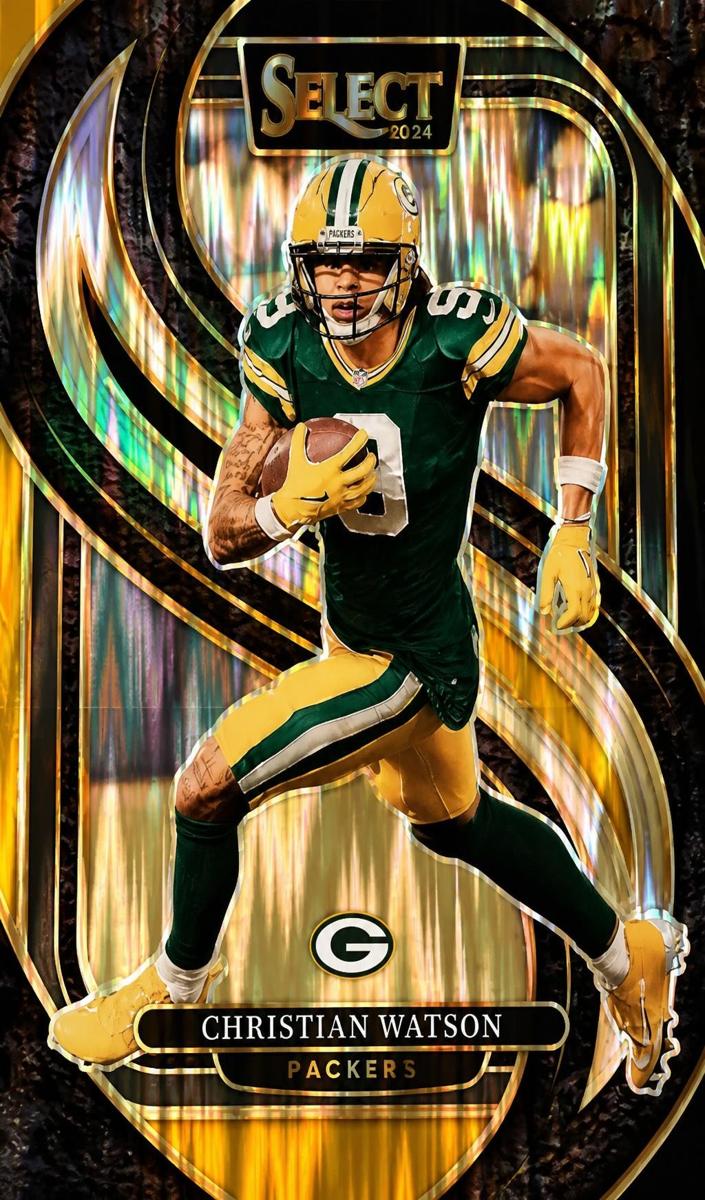 2024 Panini Select Football Black and Gold Shock Christian Watson #138 PSA 9
