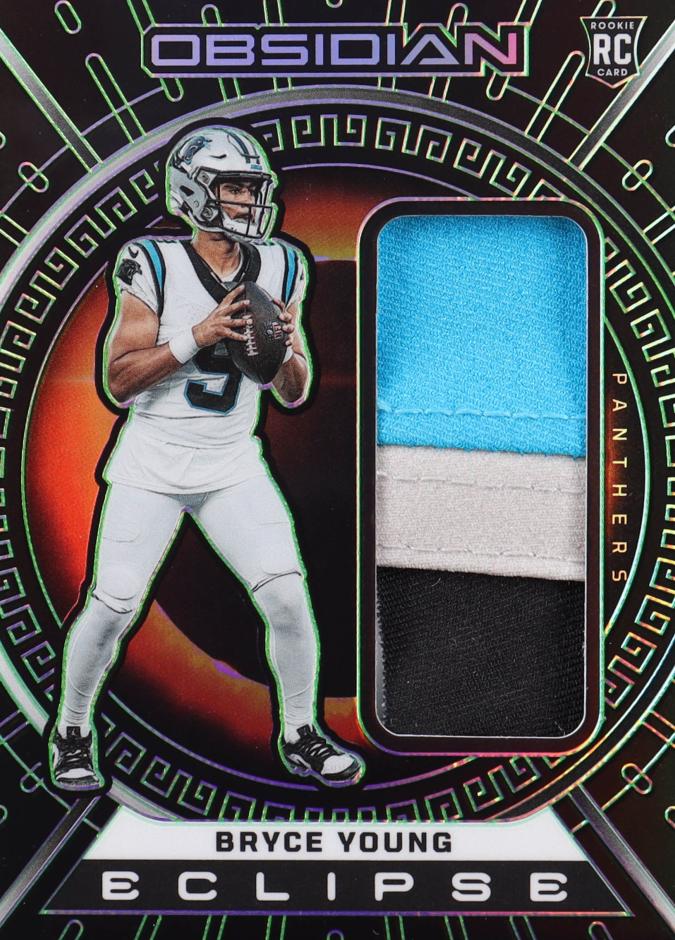 2023 Panini Obsidian Football Electric Etch Green Bryce Young #7