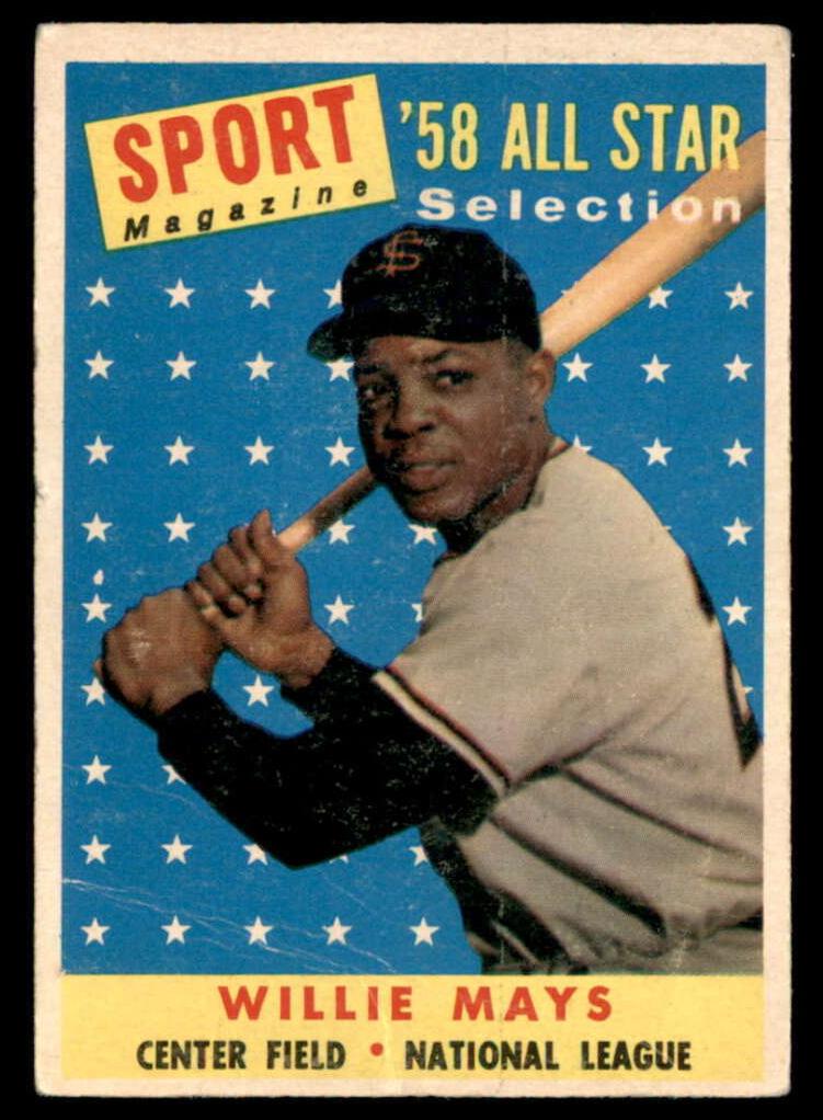 1958 Topps Baseball All-Star Willie Mays #486