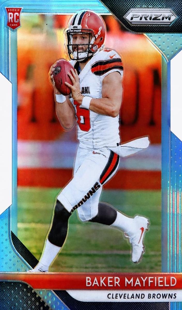 2018 Panini Prizm Football Light Blue Baker Mayfield #201