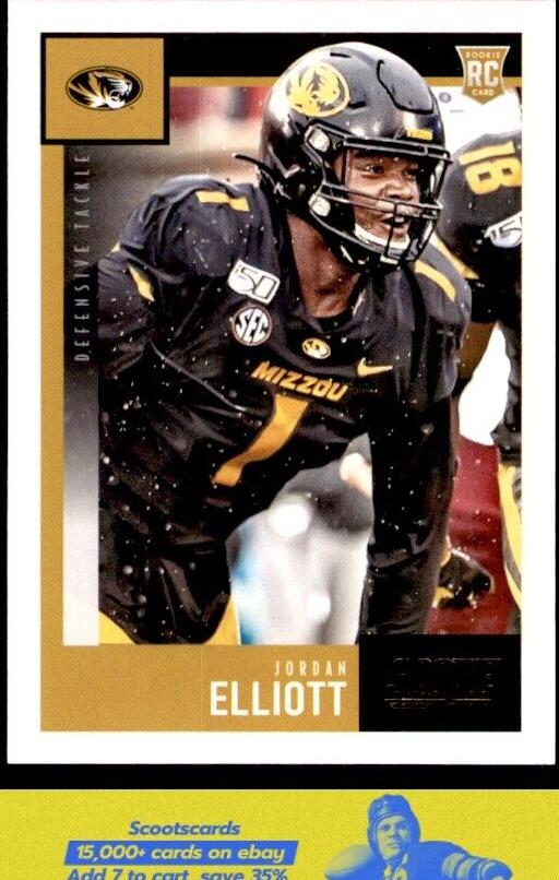 2020 Panini Score Football Jordan Elliott #343 PSA 9