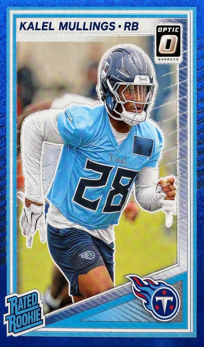 2025 Donruss Optic Football Blue Glitter Kalel Mullings #262