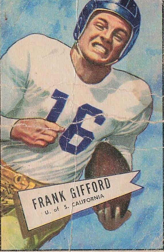 1952 Bowman Small Football Frank Gifford #16
