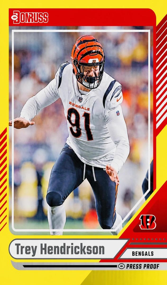 2024 Panini Donruss Football Press Proof Yellow Trey Hendrickson #167