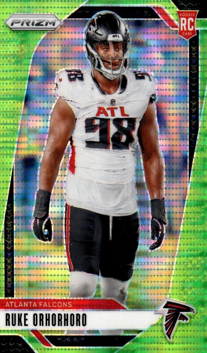 2024 Panini Prizm Football Neon Green Pulsar Ruke Orhorhoro #386