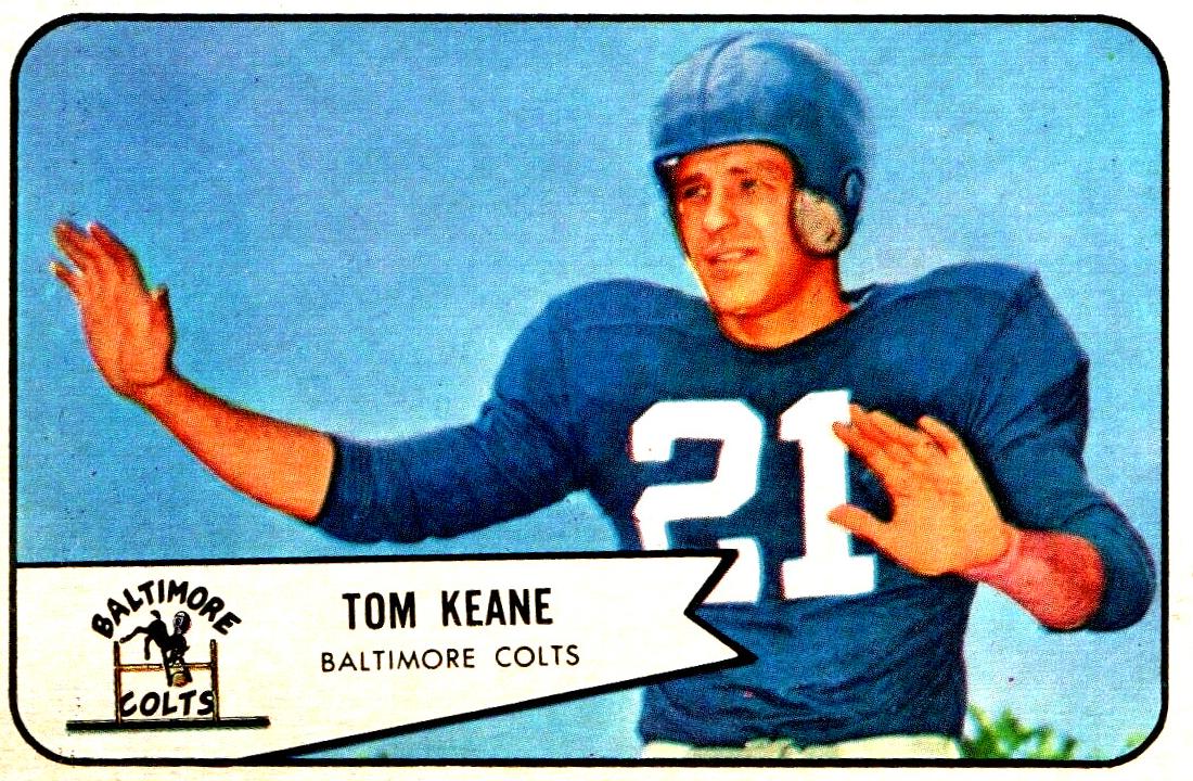 1954 Bowman Football Tom Keane #72