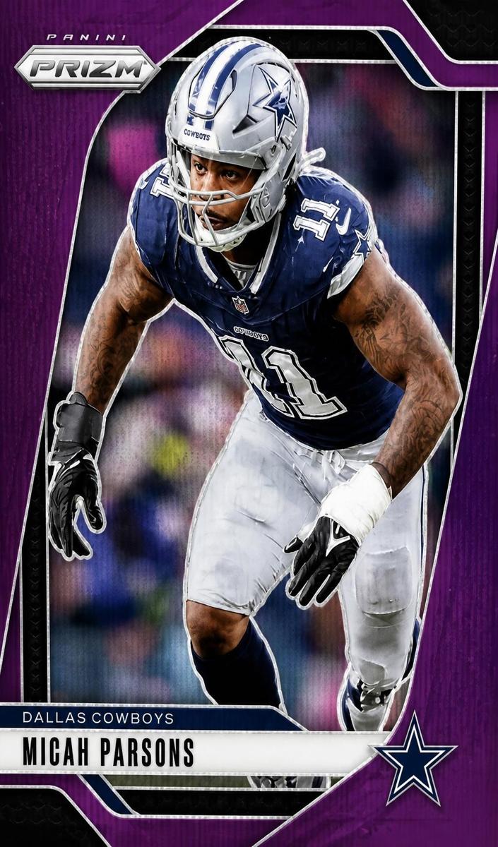 2024 Panini Prizm Football Purple Wave Micah Parsons #77 PSA 9