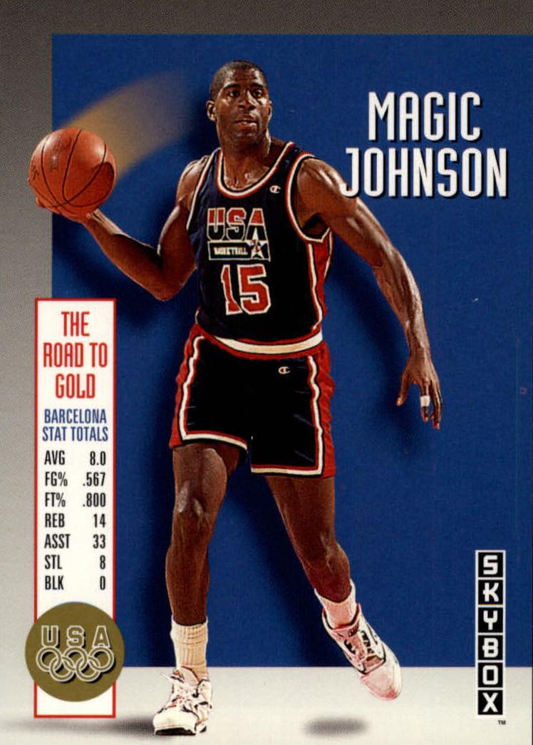 1992 Skybox Basketball Magic Johnson #USA12 PSA 10