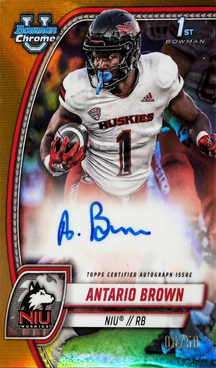 2024 Bowman Chrome University Football Gold Refractor Antario Brown #13