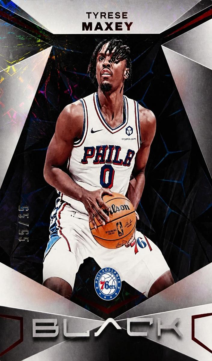 2023 Panini Black Basketball Amethyst Tyrese Maxey #16