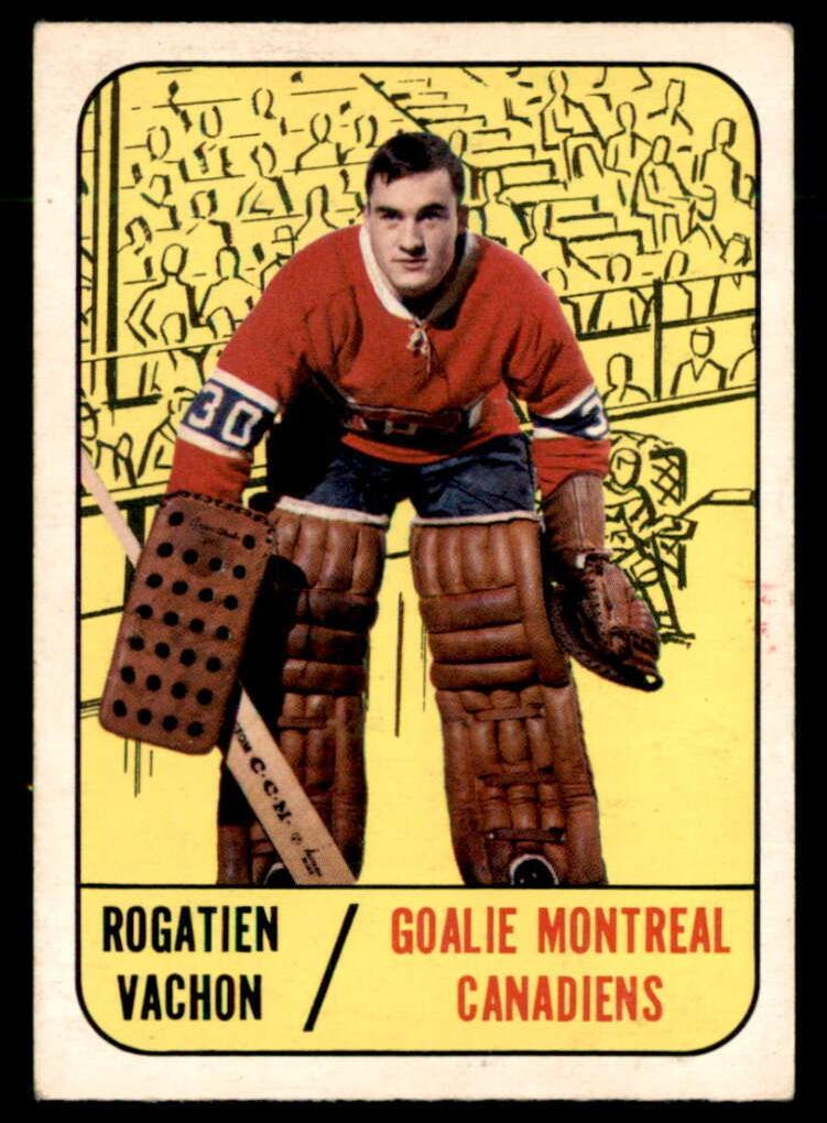 1967 Topps Hockey Rogatien Vachon #75 PSA 7